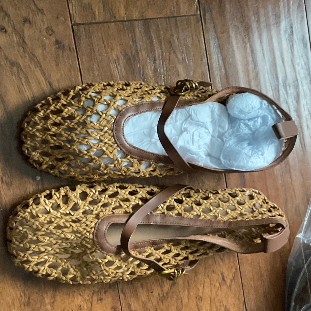 Brown Woven Women's Shoes